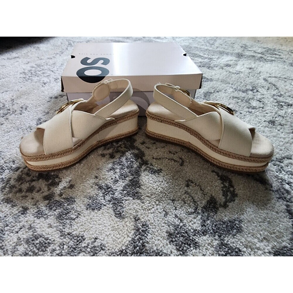 NEW Sonoma Women's CIANNA Comfort Strappy Slingback Sandals CREAM Size 6 - Picture 3 of 9